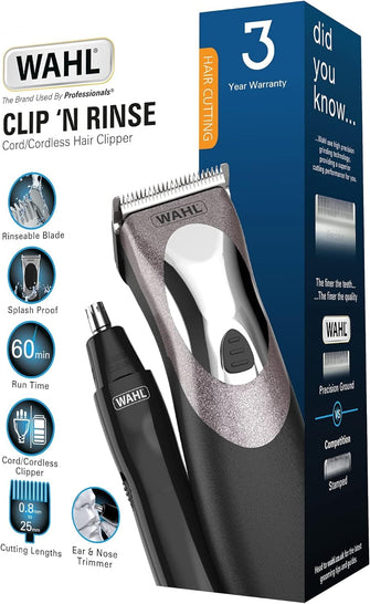 Buy WAHL,Wahl Clip N Rinse Hair Clipper for Men, Father's Day Gift, Head Shaver, Men's Hair Clippers, Nose Trimmers for Men, Cordless Clippers, Washable Head, DIY Haircuts, Easy Home Haircutting - Gadcet  | UK | London | Scotland | Wales| Near Me | Cheap | Pay In 3 | Hair Clipper & Trimmer Accessories