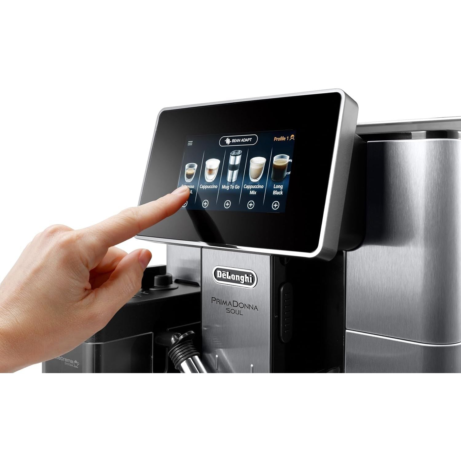 Buy De'Longhi,De'Longhi PrimaDonna Soul Bean-to-Cup Coffee Machine – ECAM610.75.MB, 2.2L, Black & Silver - Gadcet UK | UK | London | Scotland | Wales| Near Me | Cheap | Pay In 3 | Espresso Machines