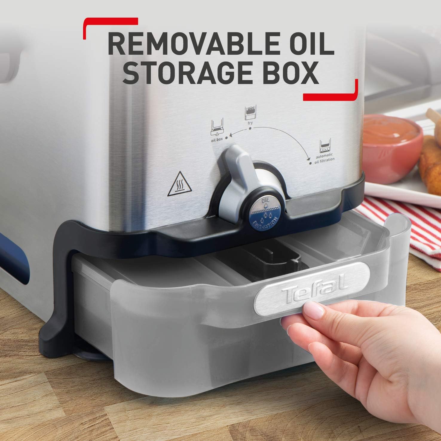 Buy Tefal,Tefal Compact Deep Fryer Oleo Clean 2L – Stainless Steel, Oil Filtration & Storage, 1500W (FR701640) - Gadcet UK | UK | London | Scotland | Wales| Near Me | Cheap | Pay In 3 | Deep Fryers
