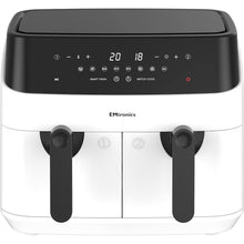 Buy EMtronics,EMtronics WH Dual Air Fryer Extra Large Family Size Double XL 9 Litre - White - Gadcet UK | UK | London | Scotland | Wales| Near Me | Cheap | Pay In 3 | Kitchen & Home Appliances