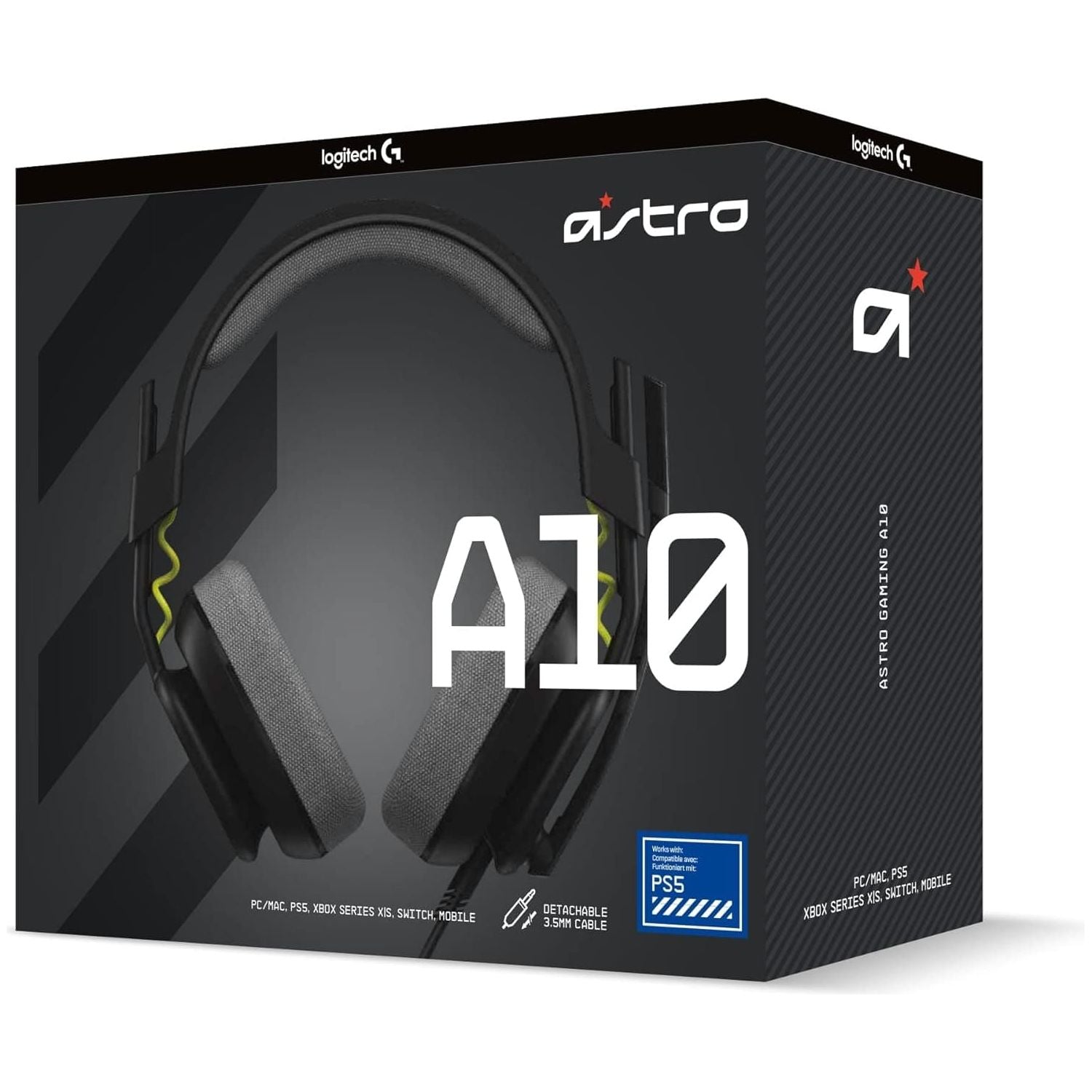 Buy ASTRO Gaming,ASTRO A10 Gaming Headset Gen 2 Wired Headset - Over-ear gaming headphones with flip-to-mute microphone, 32 mm drivers, compatible with PlayStation, PC - Black - Gadcet UK | UK | London | Scotland | Wales| Near Me | Cheap | Pay In 3 | Headphones & Headsets