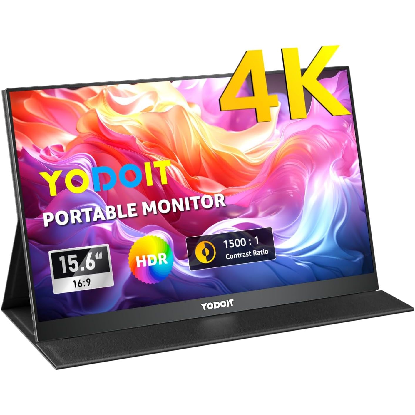 Buy Yodoit,Yodoit 15.6" 4K UHD Portable Monitor, IPS Display, USB-C, Built-In Speakers, Smart Cover, Compatible with PC, Laptop, MacBook, Xbox - Gadcet UK | UK | London | Scotland | Wales| Near Me | Cheap | Pay In 3 | Computer Monitor Accessories