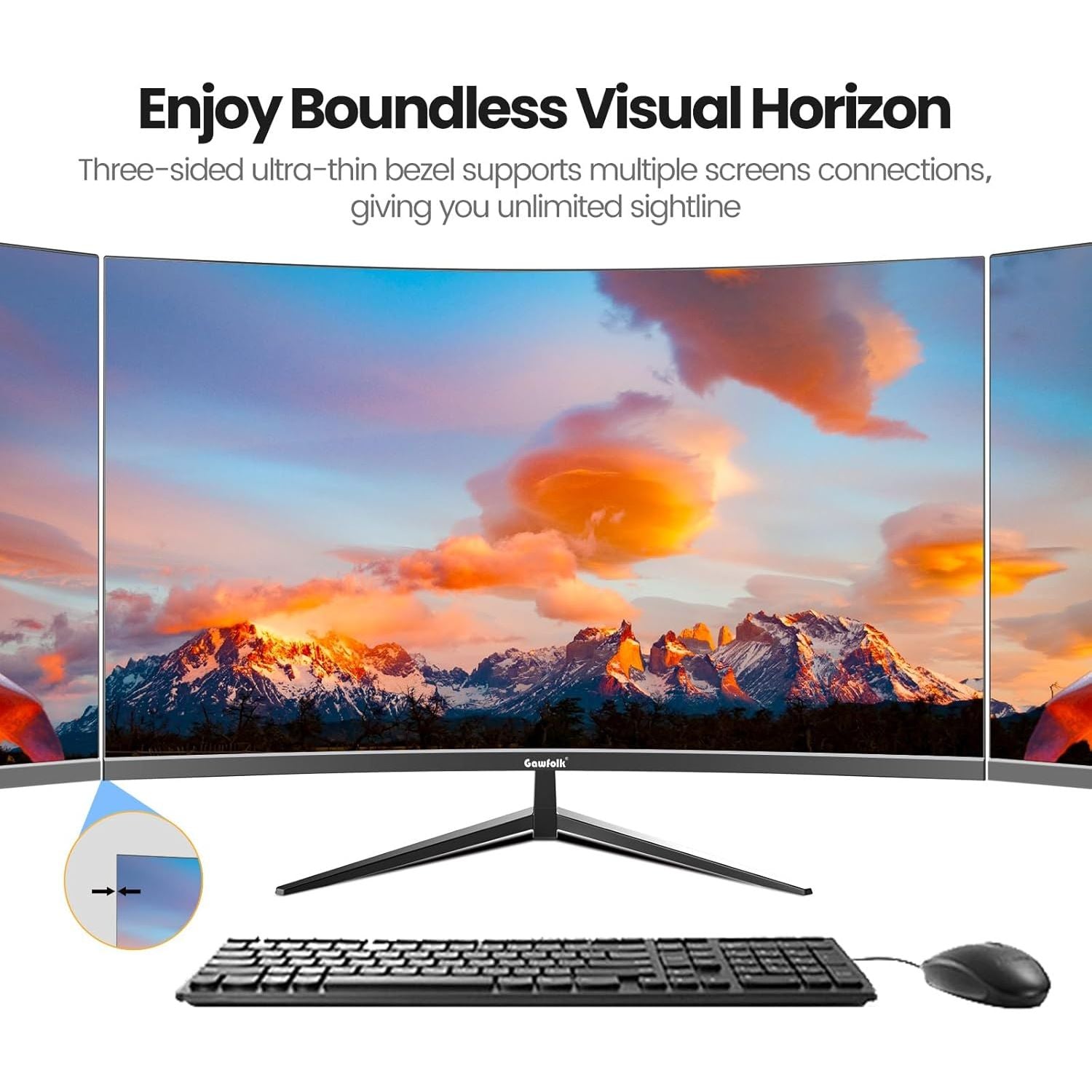 Buy Gawfolk,Gawfolk GF320A 32" FHD 75Hz LED Curved Gaming Monitor - Gadcet UK | UK | London | Scotland | Wales| Near Me | Cheap | Pay In 3 | Computer Monitors