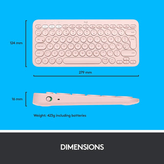 Buy Logitech,Logitech K380 Multi-Device Bluetooth Keyboard - Rose - Gadcet UK | UK | London | Scotland | Wales| Ireland | Near Me | Cheap | Pay In 3 | Keyboards