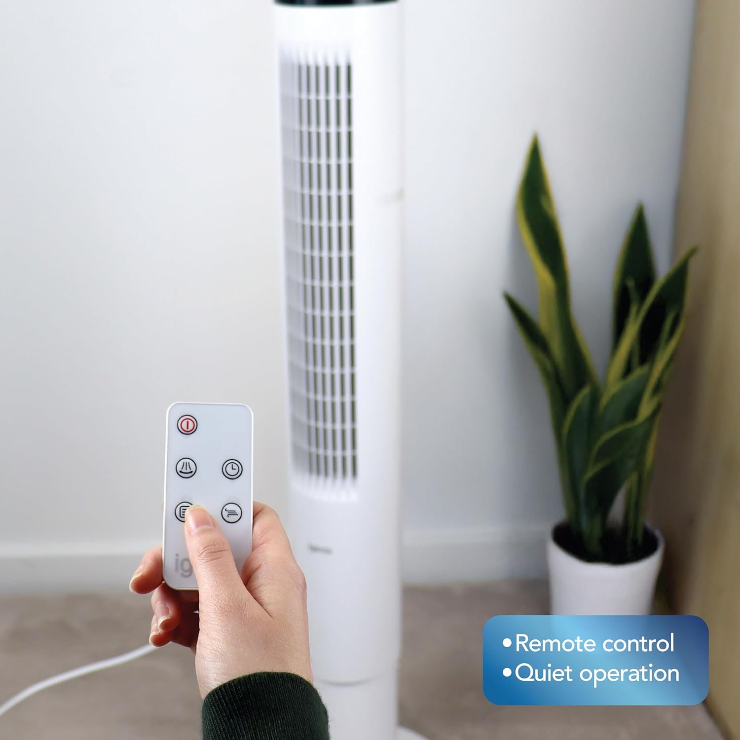 Buy Igenix,Igenix IGFD6043W Oscillating Digital Tower Fan – 43 Inch, White - Gadcet UK | UK | London | Scotland | Wales| Near Me | Cheap | Pay In 3 | Desk & Pedestal Fans