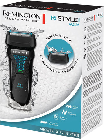 Buy Remington,Remington F6 Aqua Men's Electric Shaver – Cordless, Wet & Dry, 100% Waterproof, Foil Shaver, USB Charging, 60-Min Usage (F6000) - Gadcet UK | UK | London | Scotland | Wales| Near Me | Cheap | Pay In 3 | Shaver & Trimmer