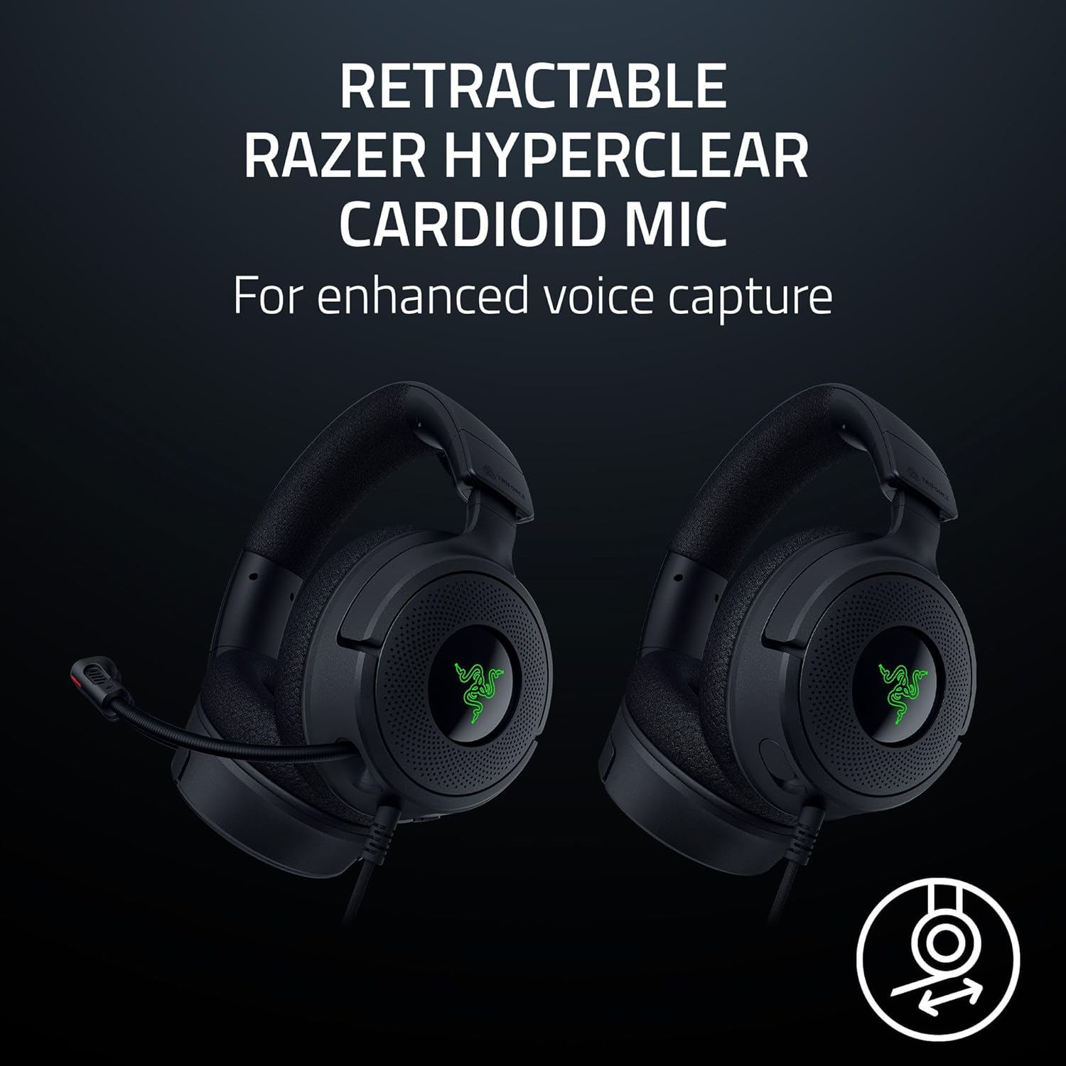 Buy Kraken,Razer Kraken V4 X Wired PC Gaming Headset - TriForce 40mm Drivers, Retractable Mic, 7.1 Surround Sound, Chroma RGB, USB-C for PC, Console & Phones - Black - Gadcet UK | UK | London | Scotland | Wales| Near Me | Cheap | Pay In 3 | Headphones & Headsets