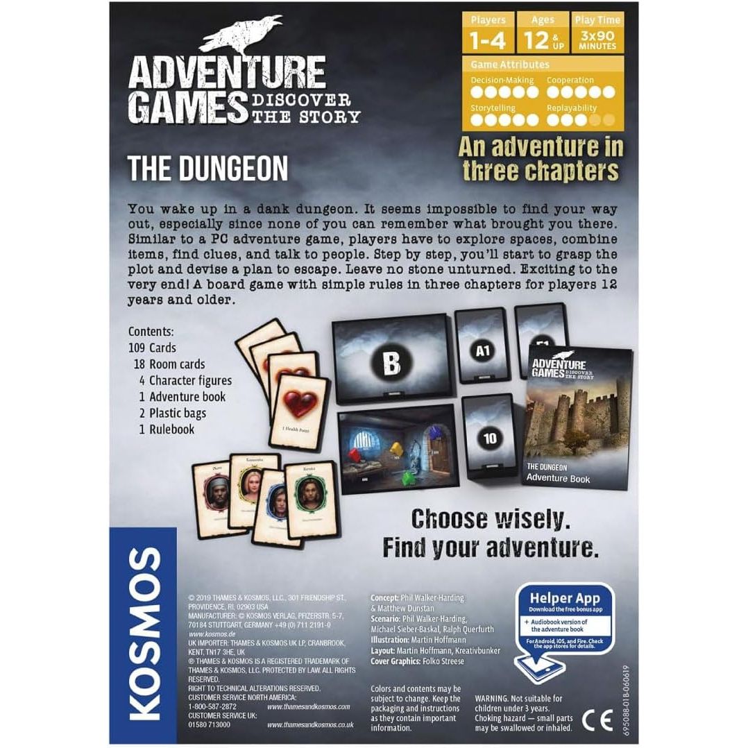 Buy KOSMOS,Thames & Kosmos Adventure Game: The Dungeon – Cooperative Card Game, 1–4 Players, Ages 12+ (695088) - Gadcet UK | UK | London | Scotland | Wales| Near Me | Cheap | Pay In 3 | Toys & Games