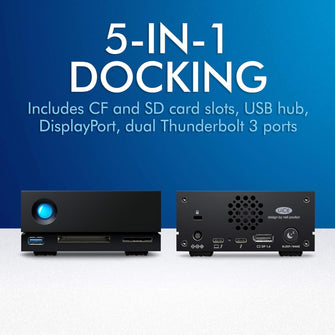 LaCie 1big Dock 10TB External Hard Drive – HDD Docking Station for PC, Mac, iPad & iPhone, Data Rescue Service (STHS10000800)