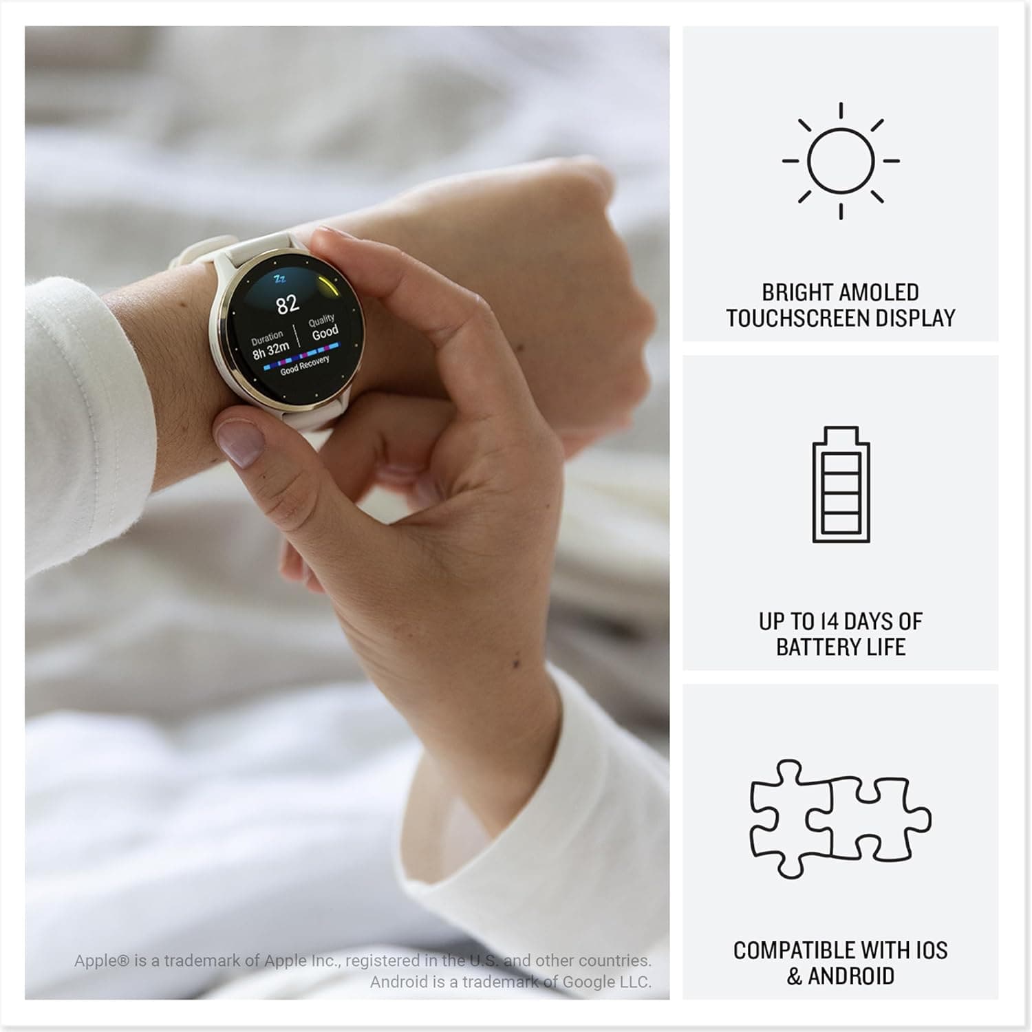 Buy Garmin,Garmin Venu 3S AMOLED GPS smaller sized Smartwatch with All-day Health Monitoring and Voice Functionality, Slate stainless steel bezel with pebble grey case and silicone band - Gadcet UK | UK | London | Scotland | Wales| Ireland | Near Me | Cheap | Pay In 3 | Watches