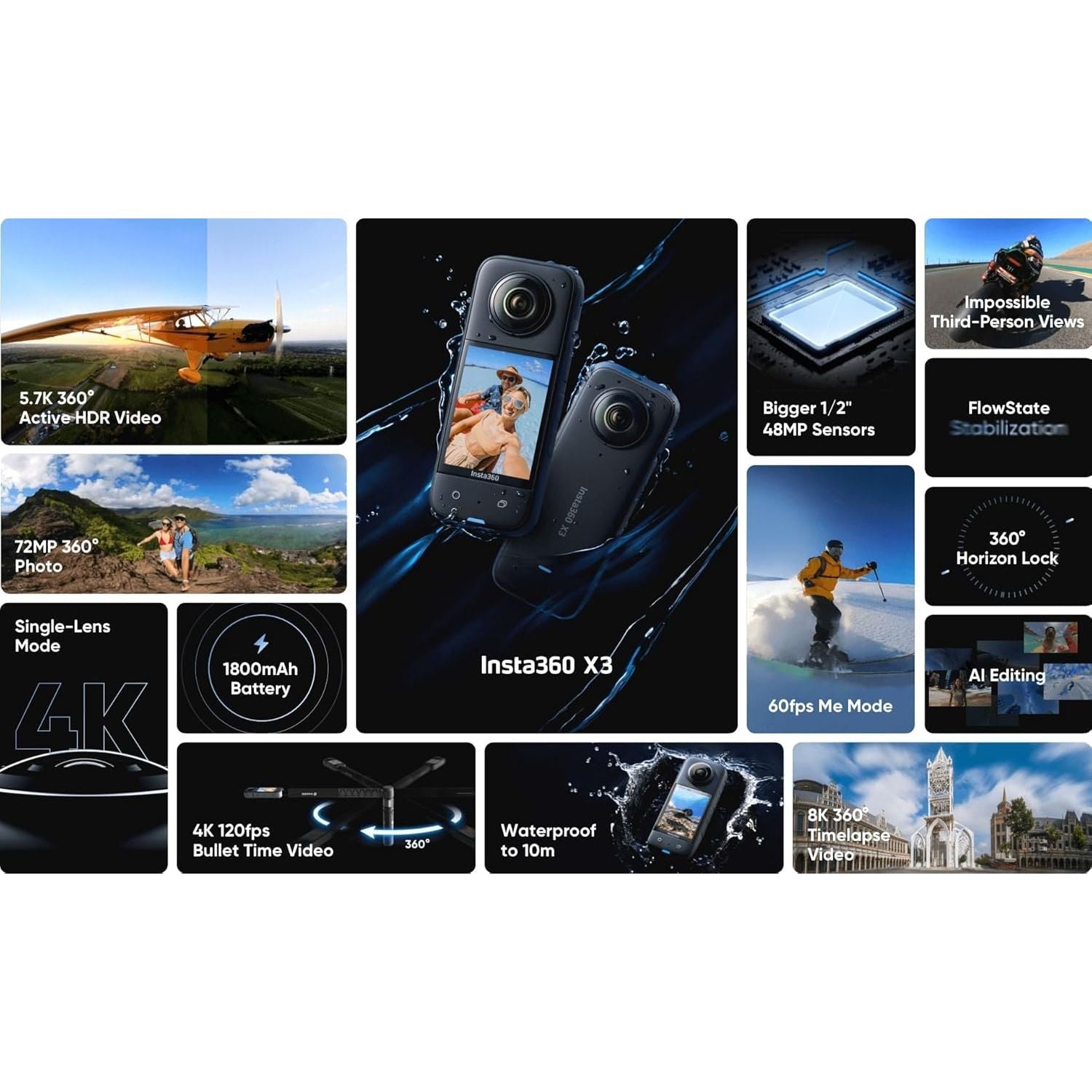 Buy Insta360,Insta360 X3 Pocket 360 Degree Action Camera - Starter Bundle - Gadcet UK | UK | London | Scotland | Wales| Near Me | Cheap | Pay In 3 | Action Cameras