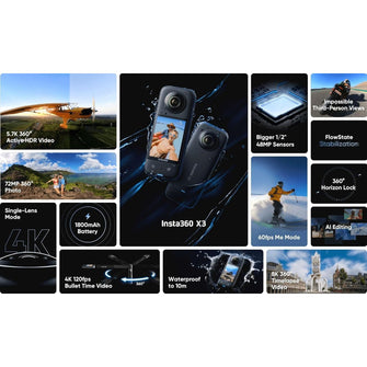 Buy Insta360,Insta360 X3 Pocket 360 Degree Action Camera - Starter Bundle - Gadcet UK | UK | London | Scotland | Wales| Near Me | Cheap | Pay In 3 | Action Cameras