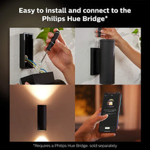 Buy Philips Hue,Philips Hue Appear White and Color Ambiance Smart Wall Light LED  [Black 8W - equivalent 49W] For Outdoor Lighting, Garden, Terrace, Patio - Gadcet UK | UK | London | Scotland | Wales| Ireland | Near Me | Cheap | Pay In 3 | Home & Garden