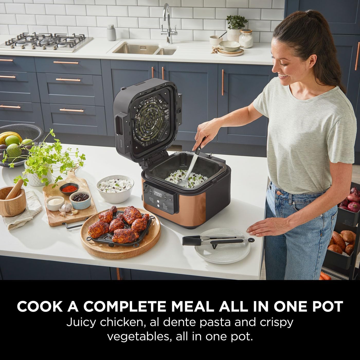 Buy Ninja,Ninja Speedi 10-in-1 Rapid Cooker & Air Fryer, 5.7L, Cooks 4 Portions in 15 Minutes, Copper Black (ON400UKCP) - Gadcet UK | UK | London | Scotland | Wales| Near Me | Cheap | Pay In 3 | Air Fryer & Grill