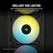 Buy Corsair,Corsair iCUE AF120 RGB ELITE 120mm PWM Triple Fan Kit, Eight RGB LEDs Per Fan, AirGuide Technology, Fluid Dynamic Bearing, Zero RPM Mode, iCUE Lighting Node CORE Controller - Black - Gadcet UK | UK | London | Scotland | Wales| Near Me | Cheap | Pay In 3 | Computer System Cooling Parts
