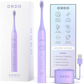 Ordo Sonic+ Electric Toothbrush – 4 Modes, Rechargeable, 4-Week Battery, Pearl Violet
