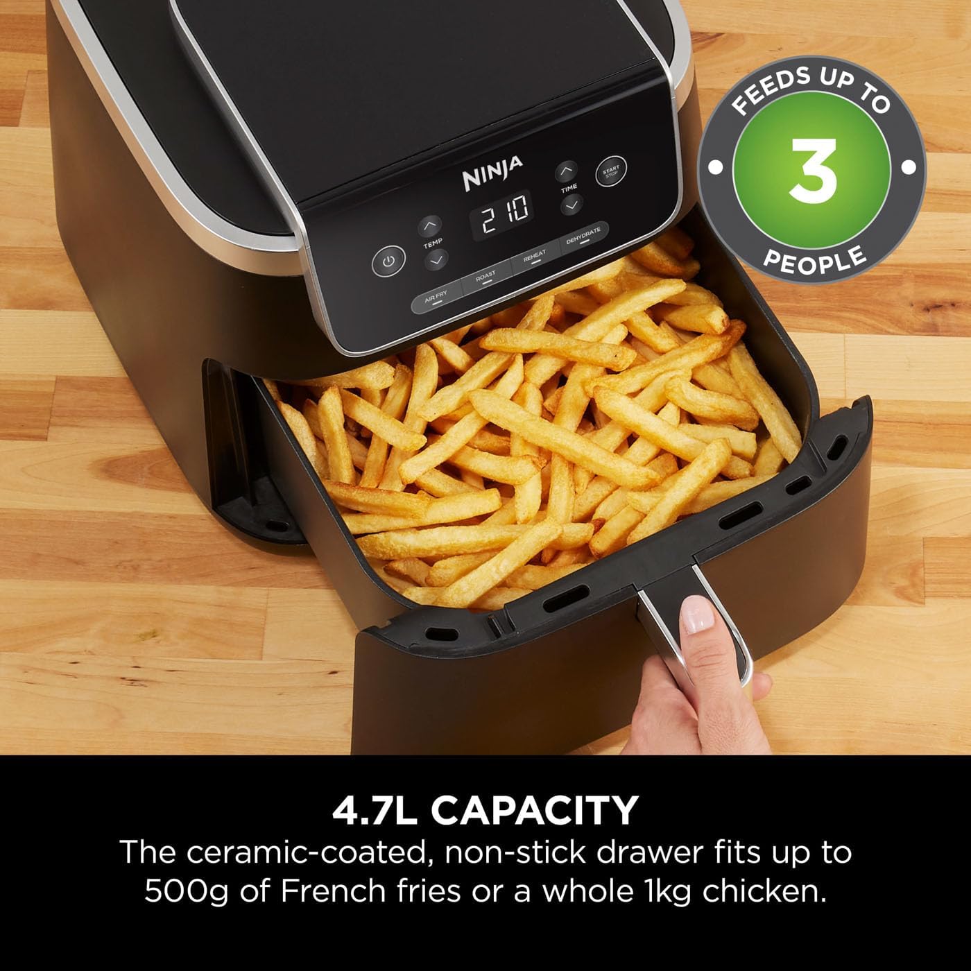 Buy NINJA,Ninja Air Fryer Pro 4.7L (AF140UK)  4-in-1, Single Drawer, Digital, 2000W, Black - Gadcet UK | UK | London | Scotland | Wales| Near Me | Cheap | Pay In 3 | Air Fryers
