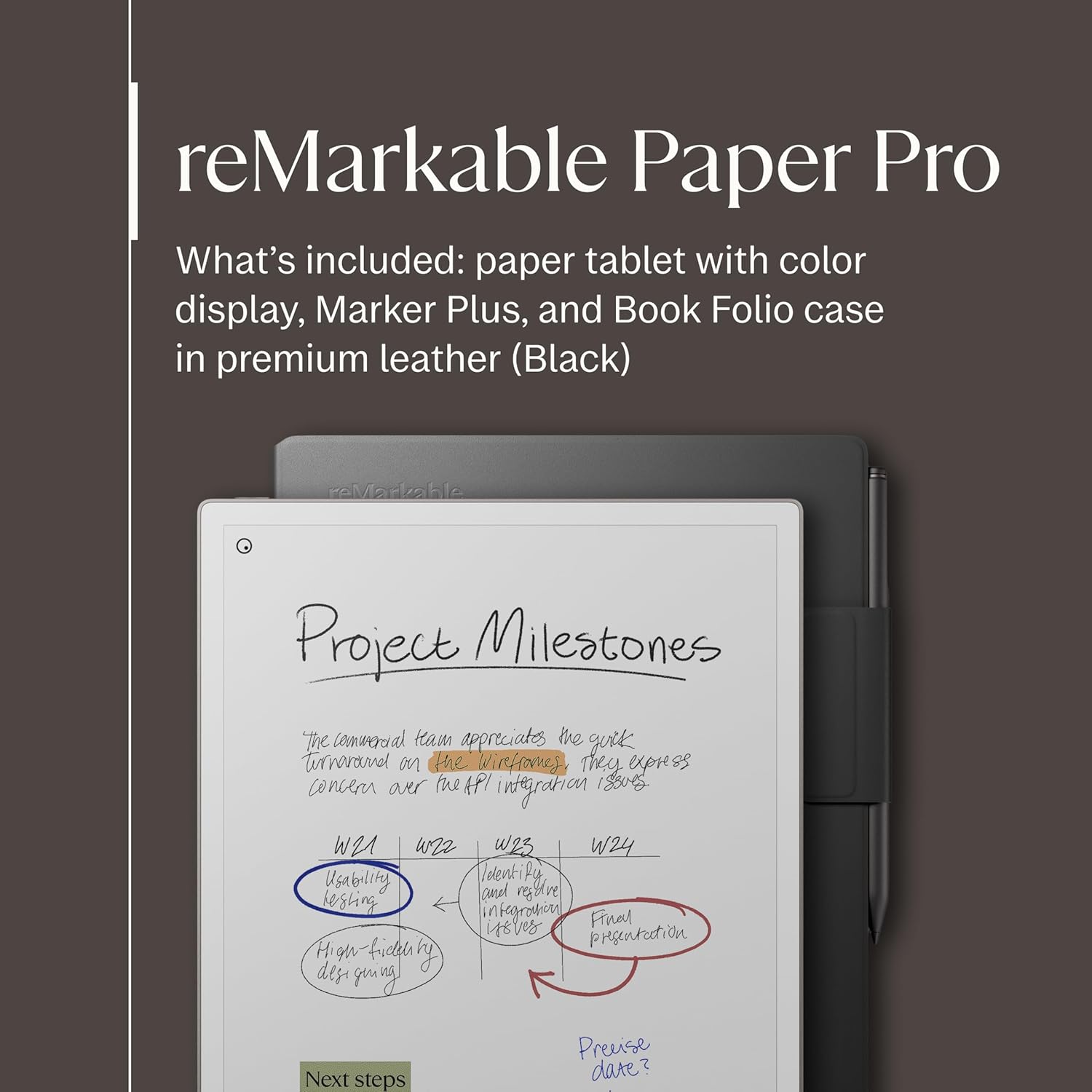 Buy reMarkable,reMarkable Paper Pro Bundle – 11.8″ Colour Display, Reading Light, Marker Plus & Leather Folio (Black Premium) - Gadcet UK | UK | London | Scotland | Wales| Near Me | Cheap | Pay In 3 | Tablet Computers
