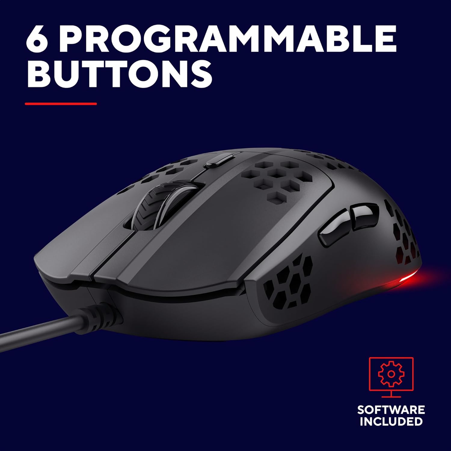 Buy Trust Gaming,Trust Gaming GXT 928 Helox Superlight Wired Gaming Mouse – 65g, 200-6400 DPI, Optical Sensor, 6 Programmable Buttons, RGB LED – Black - Gadcet UK | UK | London | Scotland | Wales| Near Me | Cheap | Pay In 3 | Gaming Mouse