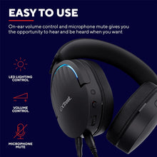 Buy Trust,Trust Gaming GXT 490 Fayzo USB Gaming Headset 7.1 Surround Sound, 50mm Drivers, 85% Recycled Plastics, RGB Over-Ear Wired Headphones, with Noise Cancelling Microphone for PC PS5 - Black - Gadcet UK | UK | London | Scotland | Wales| Near Me | Cheap | Pay In 3 | Headphones & Headsets