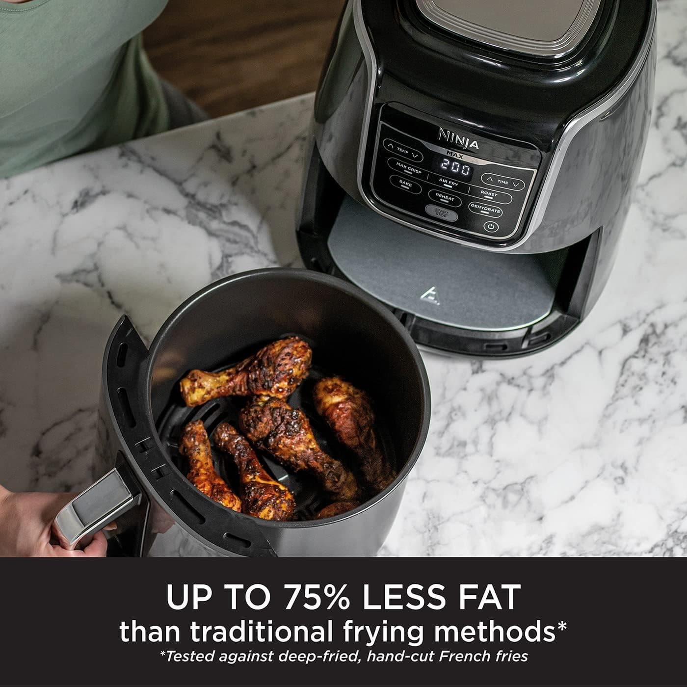Buy Ninja,Ninja Air Fryer MAX, 5.2L, 6-in-1, Uses No Oil, Air Fry Grey & Black - Gadcet UK | UK | London | Scotland | Wales| Ireland | Near Me | Cheap | Pay In 3 | AIR FRYER / GRILL