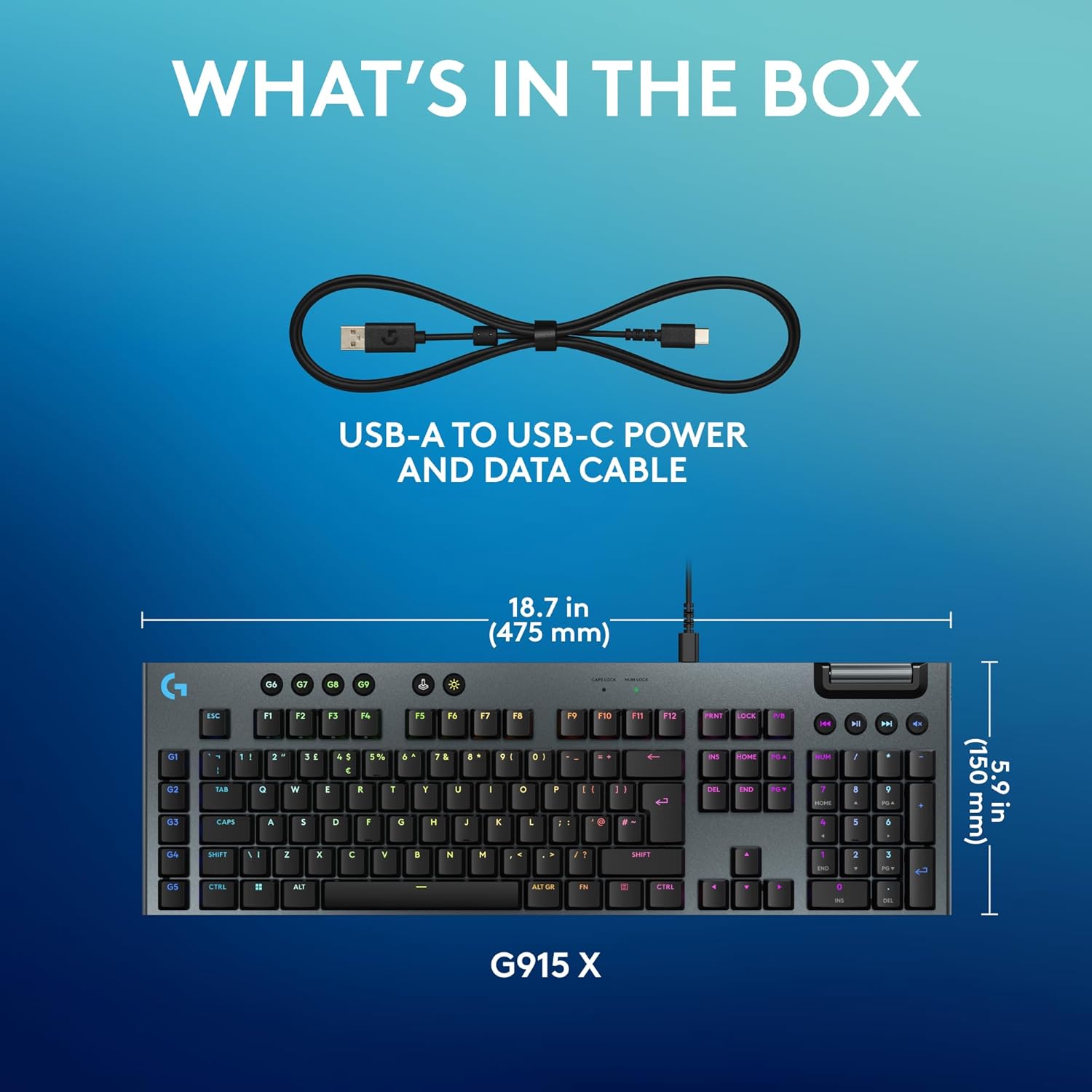 Buy Logitech,Logitech G915 X Wired Mechanical Gaming Keyboard – Low-Profile, GL Brown Switches, RGB, UK QWERTY, Black - Gadcet UK | UK | London | Scotland | Wales| Near Me | Cheap | Pay In 3 | Keyboards