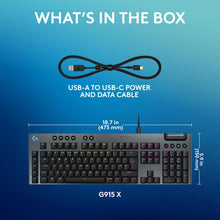 Buy Logitech,Logitech G915 X Wired Mechanical Gaming Keyboard – Low-Profile, GL Brown Switches, RGB, UK QWERTY, Black - Gadcet UK | UK | London | Scotland | Wales| Near Me | Cheap | Pay In 3 | Keyboards