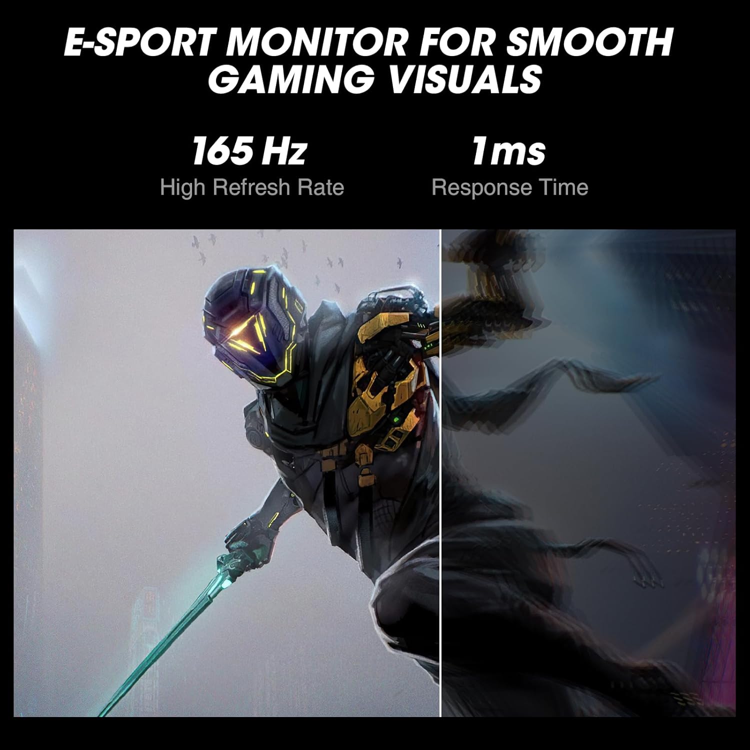 Buy KOORUI,KOORUI 24" Gaming Monitor - FHD 1080P, 165Hz, 1ms VA Panel, AdaptiveSync Technology - Gadcet UK | UK | London | Scotland | Wales| Near Me | Cheap | Pay In 3 | Computer Monitors