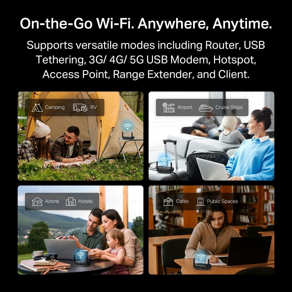 Buy TP-Link,TP-Link TL-WR3602BE BE3600Mbps Wi-Fi 7 Travel Router, USB 3.0 and 2.5 Multi-Gig WAN Ports, Portable WiFi Router, VPN Client or Server, Hotspot, Access Point, USB Tethering - Gadcet UK | UK | London | Scotland | Wales| Near Me | Cheap | Pay In 3 | Wireless Routers
