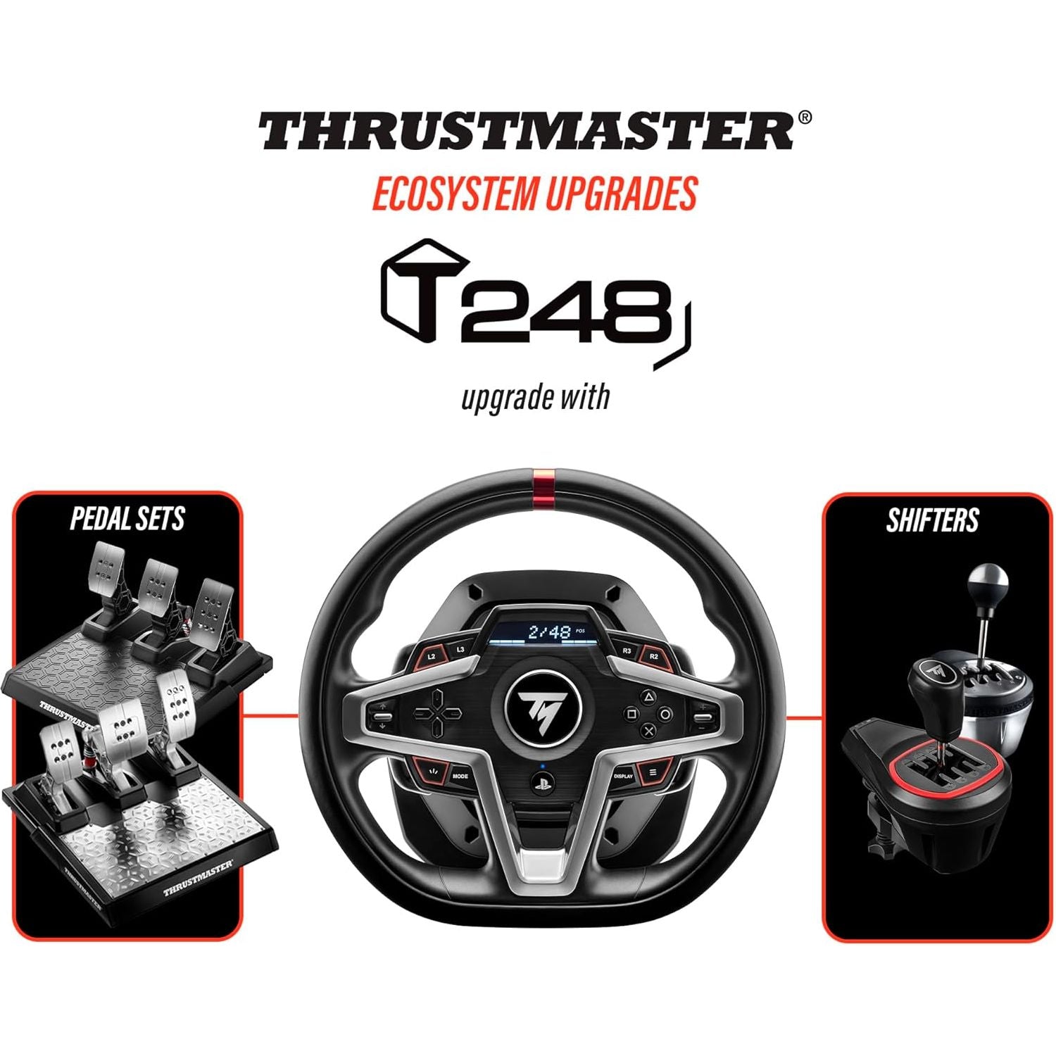 Buy Thrustmaster,Thrustmaster T248 Racing Wheel & Pedal Set with Force Feedback for PS5, PS4, & PC - Gadcet UK | UK | London | Scotland | Wales| Near Me | Cheap | Pay In 3 | Racing Wheel & Pedals