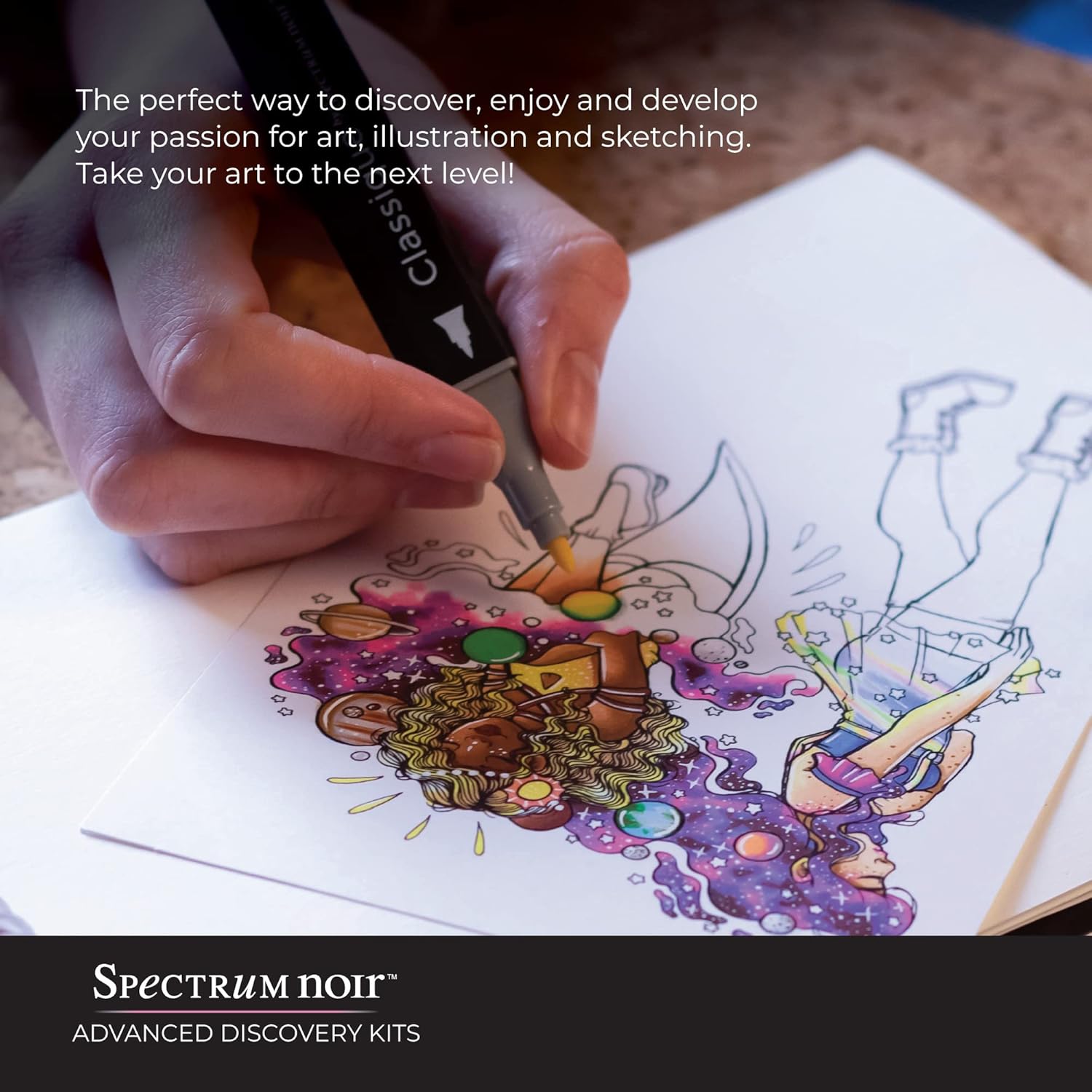Buy Spectrum,Spectrum Noir Advanced Discovery Adult Colouring & Art Kit – Alcohol Ink Markers, Art Liners & Printed Art Sheets - Gadcet UK | UK | London | Scotland | Wales| Near Me | Cheap | Pay In 3 | Art & Craft Paint