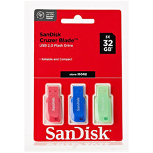Buy SanDisk,SanDisk Cruzer Blade 32GB USB Flash Drive (3-Pack) – Blue, Pink, Green - Gadcet UK | UK | London | Scotland | Wales| Near Me | Cheap | Pay In 3 | USB Flash Drives