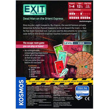 Buy EXIT,Thames & Kosmos EXIT: Dead Man on the Orient Express – Escape Room Game, Level 4/5, Ages 12+, 1–4 Players (694029) - Gadcet UK | UK | London | Scotland | Wales| Near Me | Cheap | Pay In 3 | Toys & Games