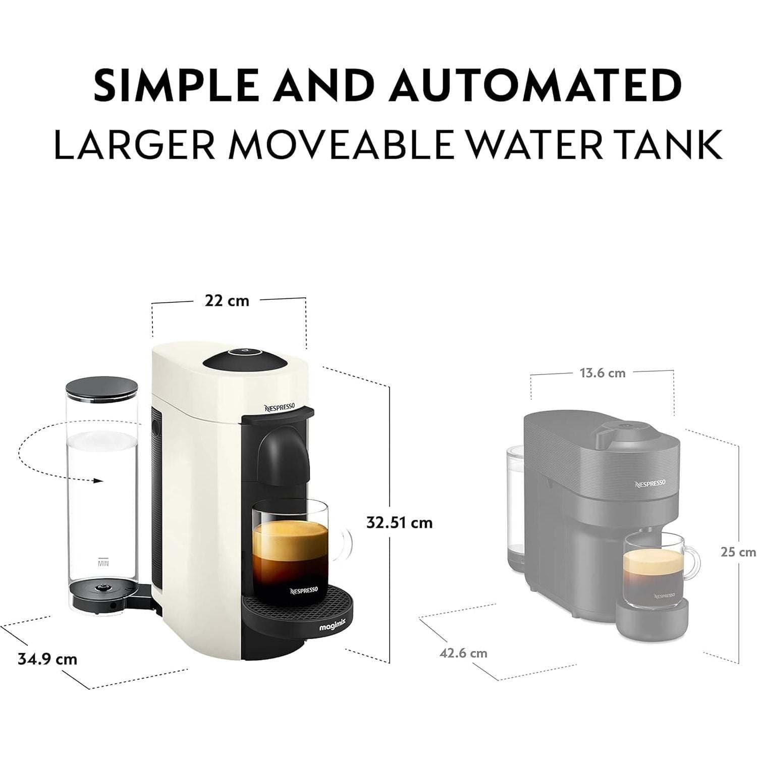 Buy Nespresso,Nespresso Vertuo Plus Pod Coffee Machine by Magimix - White - Gadcet UK | UK | London | Scotland | Wales| Ireland | Near Me | Cheap | Pay In 3 | Coffee Makers & Espresso Machines