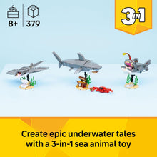 Buy Lego,LEGO Creator 3in1 Fierce Shark with a Treasure Chest Toy - Sea Animal Figure Transforms into an Anglerfish or Manta Ray - Room Decor Idea for 8+ Year Old Boys & Girls - 31381 - Gadcet UK | UK | London | Scotland | Wales| Near Me | Cheap | Pay In 3 | Toys & Games