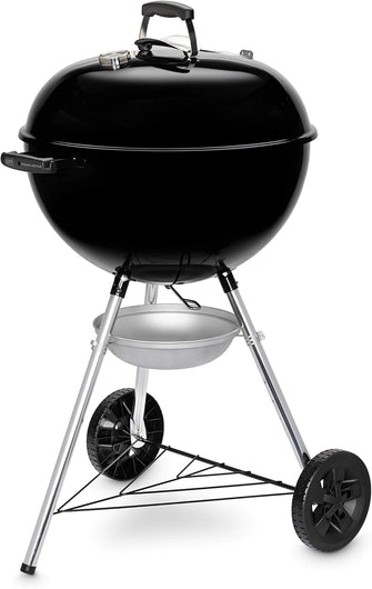 Buy Weber,Weber Original Kettle Charcoal Grill Barbecue, 57cm E-5710 BBQ Grill with Lid Cover, Thermometer, Stand & Wheels Freestanding Outdoor Oven & Cooker with Porcelain-Enamelled Bowl - Black - Gadcet UK | UK | London | Scotland | Wales| Near Me | Cheap | Pay In 3 | Outdoor Grills