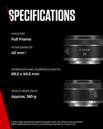 Buy Canon,Canon RF 50mm F1.8 STM Lens - Compact, Lightweight, Fast Aperture - For EOS R Series Cameras, Black - Gadcet UK | UK | London | Scotland | Wales| Near Me | Cheap | Pay In 3 | Camera Lenses