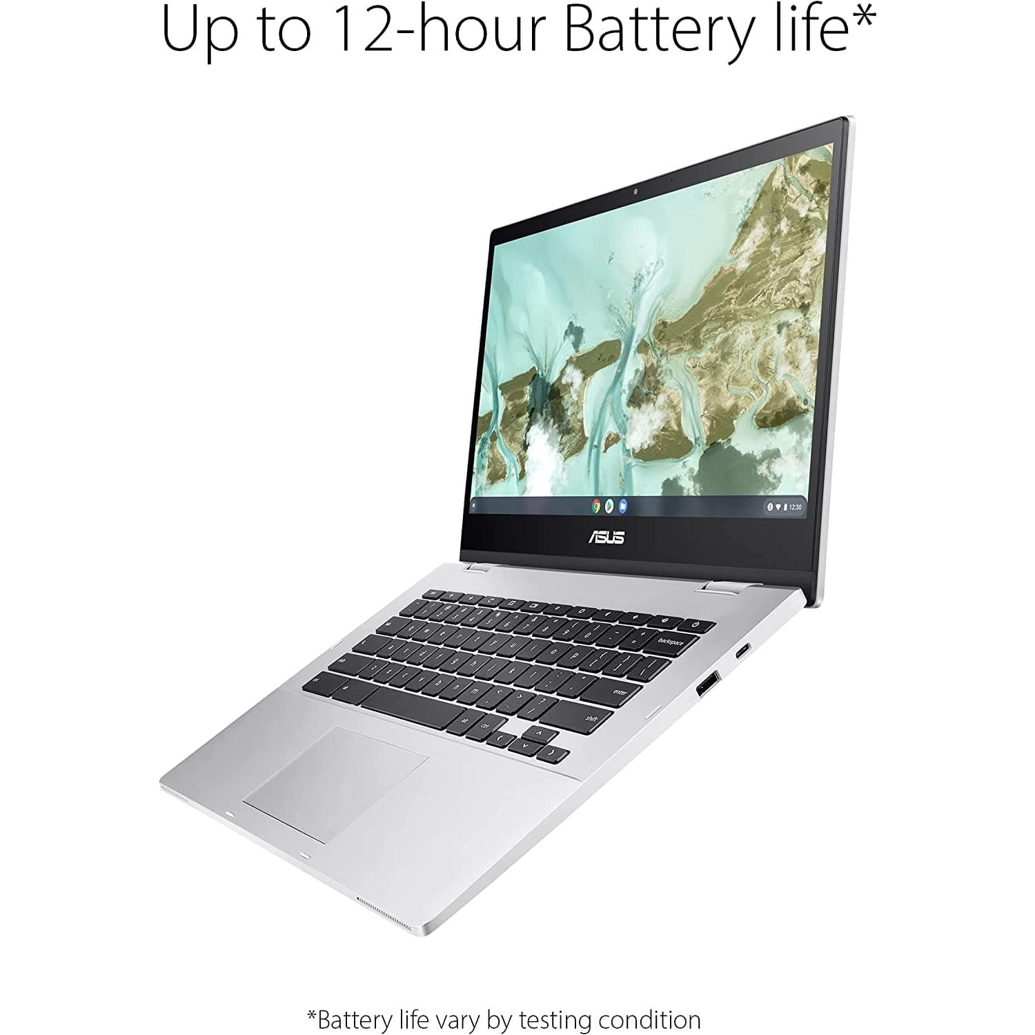 ASUS,Asus Chromebook CX1400CN Intel N3350/BGA 4GB RAM, 64GB Storage eMMC, Chrome OS - Transparent Silver - Gadcet.com