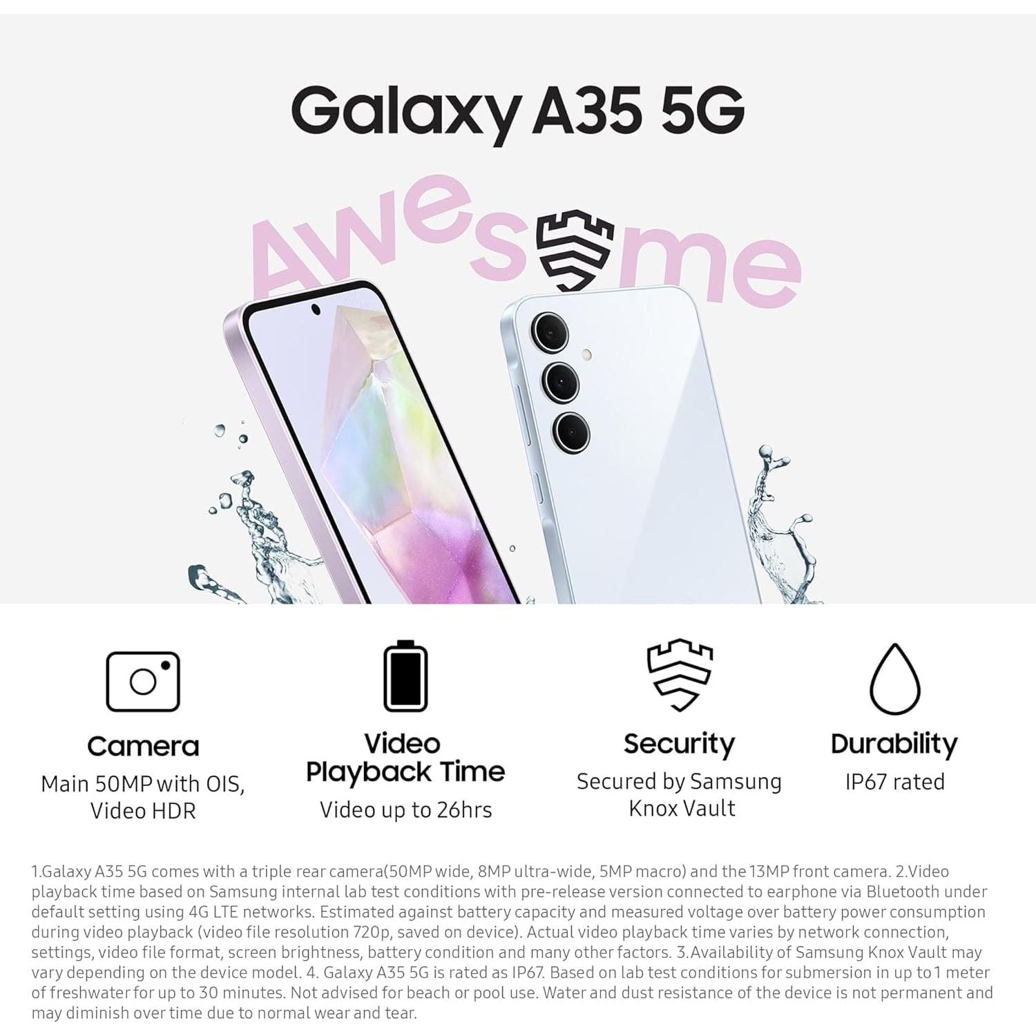 Buy Samsung,Samsung Galaxy A35 5G, 6GB RAM, 128GB Storage, Dual Sim, Awesome Lemon, Unlocked, International Model - Gadcet UK | UK | London | Scotland | Wales| Near Me | Cheap | Pay In 3 | Unlocked Mobile Phones