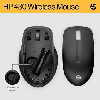 Buy HP,HP 430 wireless mouse | 2.4 GHz wireless connection & Bluetooth 5.2 | USB dongle | 4,000 dpi | 4 buttons | for up to 2 devices | black | incl. 1 x AA Battery - Gadcet UK | UK | London | Scotland | Wales| Near Me | Cheap | Pay In 3 | Mouse