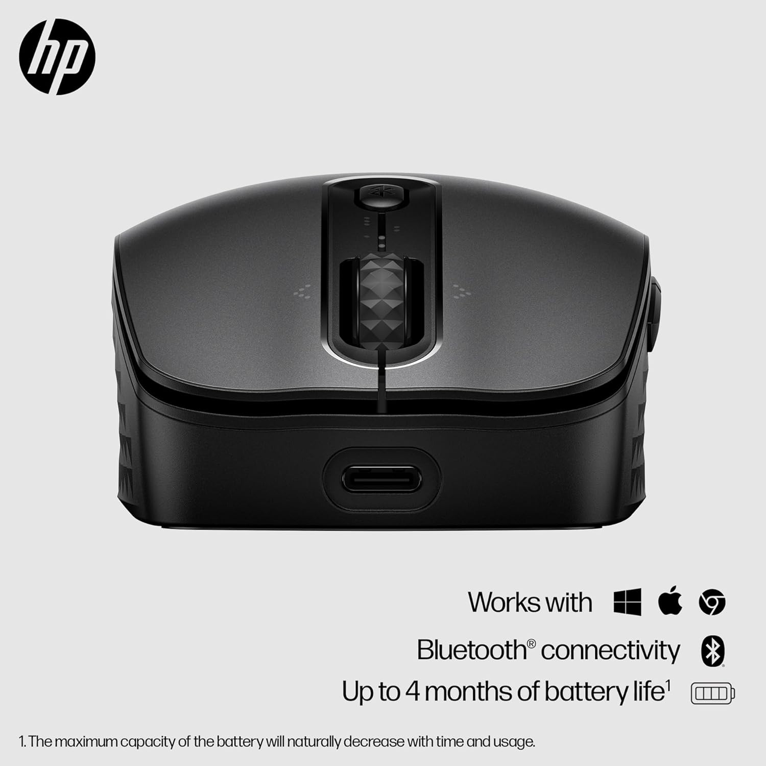 Buy HP,HP 690 Qi-Charging Wireless Mouse – Bluetooth, 4000 DPI, 6 Programmable Buttons, 4D Tilt Wheel, AES Security, Compatible with PC, Mac & Chrome – Black - Gadcet UK | UK | London | Scotland | Wales| Near Me | Cheap | Pay In 3 | Mice & Trackballs