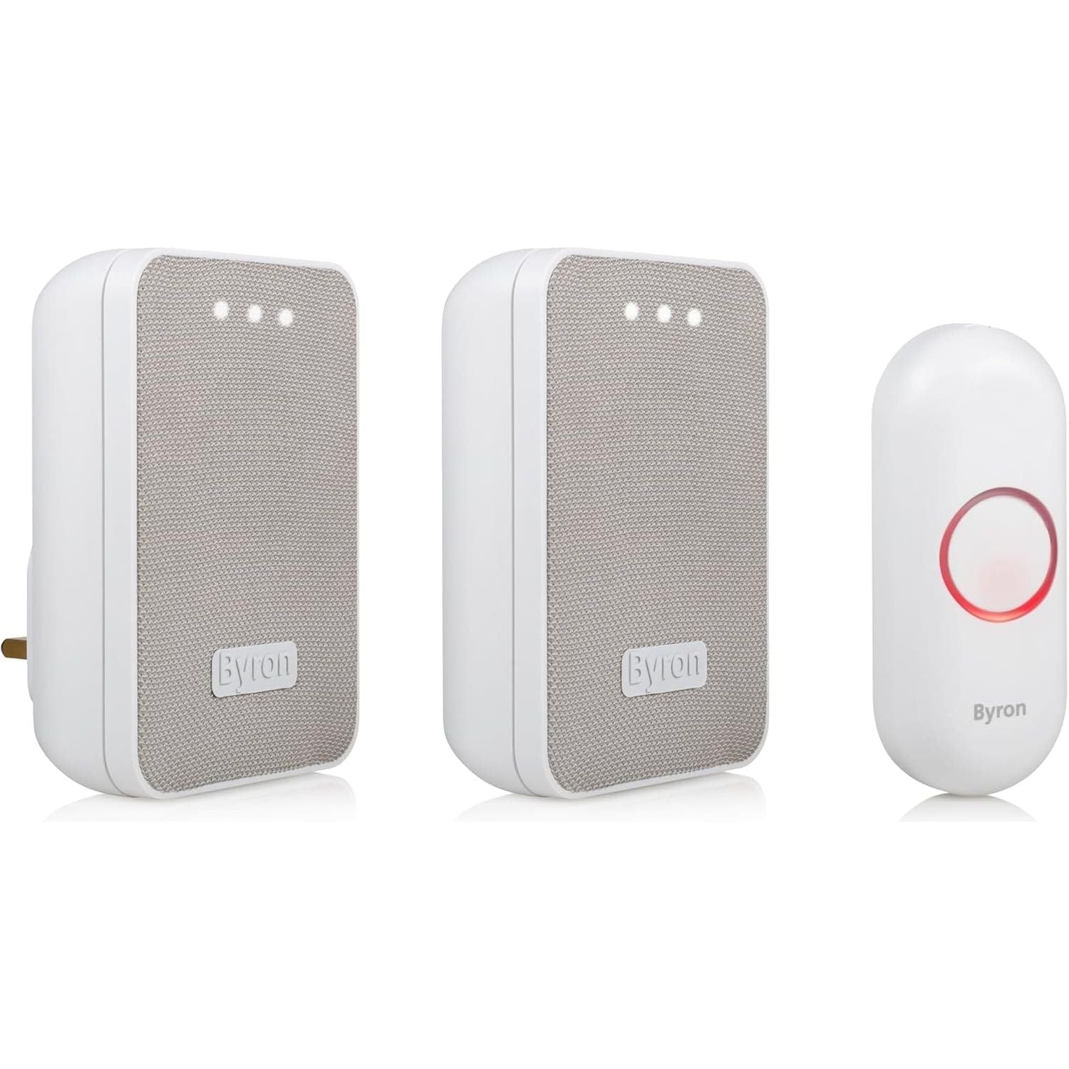 Buy Byron,Byron Wireless Doorbell Set – Twin Pack – Battery Portable and Plug in – 150 m Range - Gadcet UK | UK | London | Scotland | Wales| Near Me | Cheap | Pay In 3 | Electronics