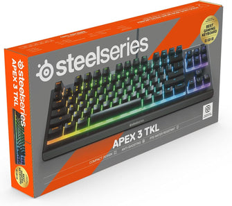 Buy SteelSeries,SteelSeries Apex 3 TKL Wired Gaming Keyboard - Black - Gadcet UK | UK | London | Scotland | Wales| Ireland | Near Me | Cheap | Pay In 3 | Keyboards