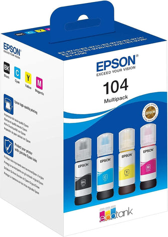 Buy Epson,Epson 104 EcoTank 4 Ink Cartridges - Black & Colour 344/8982 - Gadcet UK | UK | London | Scotland | Wales| Ireland | Near Me | Cheap | Pay In 3 | Toner & Inkjet Cartridges