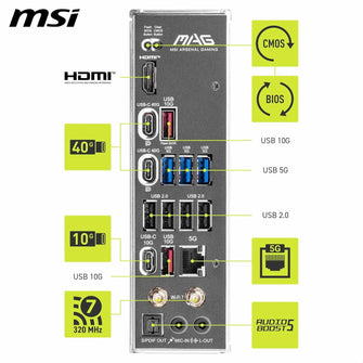 MSI MAG X870E TOMAHAWK WIFI Motherboard (ATX) – Supports AMD Ryzen 9000 / 8000 / 7000 Series Processors, DDR5, PCIe 5.0, Wi-Fi 7, 5G LAN