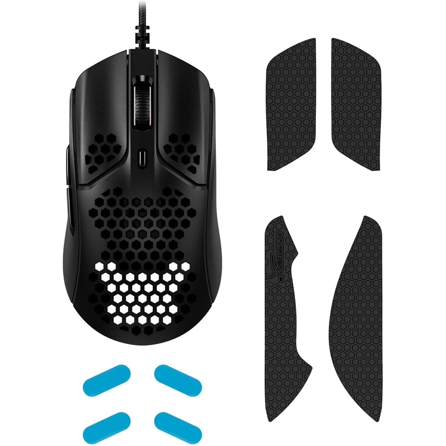 Buy HyperX,HyperX Pulsefire Haste – Gaming Mouse – Ultra-Lightweight, 59g, Honeycomb Shell, Hex Design, HyperFlex Cable, Up to 16000 DPI, 6 Programmable Buttons, Black - Gadcet UK | UK | London | Scotland | Wales| Near Me | Cheap | Pay In 3 | Keyboard & Mouse