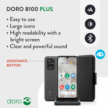 Buy Doro,Doro 8100 Plus – 4G Unlocked Smartphone for Seniors – 13MP Triple Camera, Water-Resistant Android Phone, 6.1" HD Display, Assistance Button with GPS, Cradle & Wallet Case - Gadcet UK | UK | London | Scotland | Wales| Near Me | Cheap | Pay In 3 | Mobile & Smart Phones