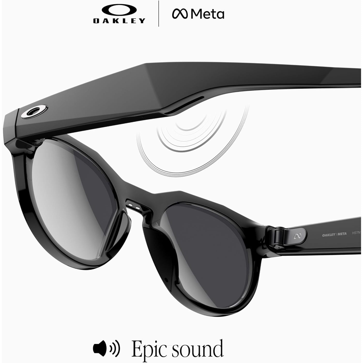 Oakley Meta HSTN AI Glasses – 12MP Camera, 3K Video, Open-Ear Audio, Meta AI – Black/Prizm Black Polarized