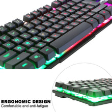 Buy Bakth,BAKTH Rainbow LED Backlit Gaming Keyboard & Mouse Combo – Mechanical-Feel USB Wired Set - Gadcet UK | UK | London | Scotland | Wales| Near Me | Cheap | Pay In 3 | Keyboard & Mouse Set