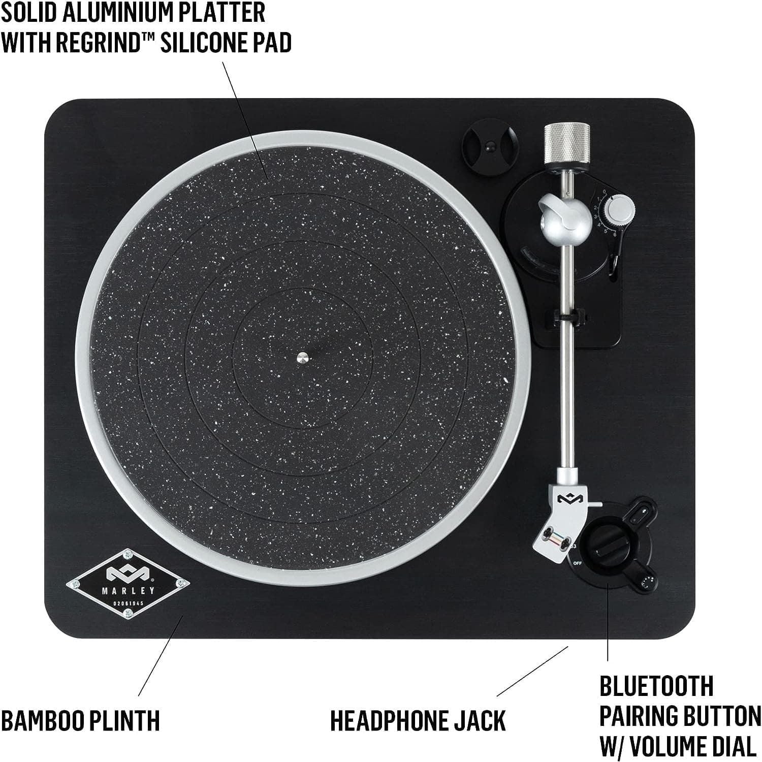 Buy House of marley,House of Marley Stir It Up Wireless Black Bluetooth Record Player - Sustainably Crafted Vinyl Player, Recycled Materials, Audio-Technica cartridge Bluetooth Turntable - Gadcet UK | UK | London | Scotland | Wales| Near Me | Cheap | Pay In 3 | Electronics